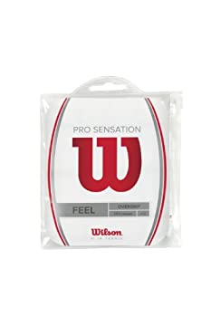 【中古】【輸入品・未使用】(White) - Wilson Pro Overgrip Sensation 12 Pack