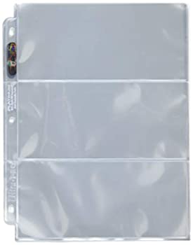 【中古】【輸入品・未使用】Ultra Pro 3ポケットプラチナページ 3-1/2インチ x 7-1/2インチのポケット 100枚