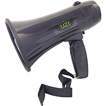 【中古】【輸入品・未使用】CampCo UZI UZI-MP-204Rサイレン付き15 Wメガホン、調節可能な音量および録音再生、ブラック