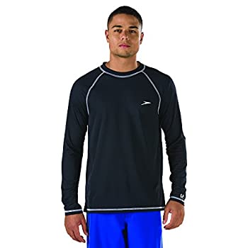 【中古】【39shop】【輸入品・未使用】Speedo★男性用UPF 50+ イージーロングスリーブ ラッシュガード スイムティー ブラック（新古品）｜アトリエ絵利奈