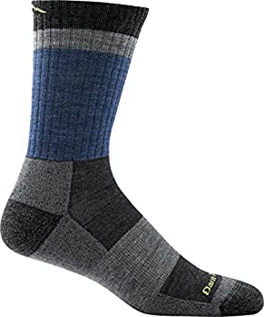 【中古】【39shop】【輸入品・未使用】(ダーンタフ)★Darn Tough メンズ ストライプ マイクロ クルーソックス 軽量クッション X-Large ブルー(新古品)|アトリエ絵利奈