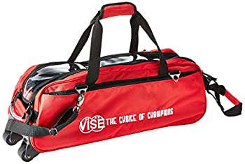 【中古】【輸入品・未使用】Vise スリーボール トート ローラー ボーリングバッグ レッド