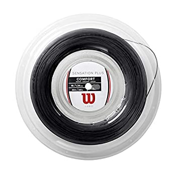 【中古】【インポート品・未当て嵌める】ウィルソン(Wilson) 波紋つけ加える 200M渦状文 硬式庭球 マルチ繊維ガット (19y3m) / 黒いこと(WR8300301) / 16(1.34粍)
