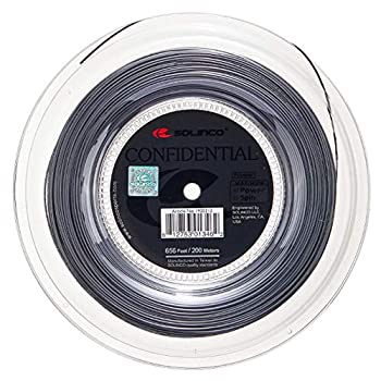 【中古】【インポート品・未当て嵌める】ソリンコ(SOLINCO) コンフィデンシャル1.25/うす暗いしろがね色/ 200M一巻き 硬式庭球ガット ポリエステルガット