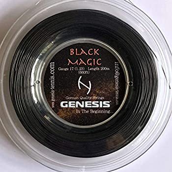 【中古】【39shop】【輸入品・未使用】Genesis「Black★Magic 200mロール 17 」硬式テニスストリング(新古品)|アトリエ絵利奈