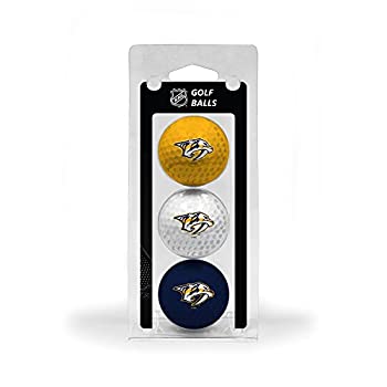 【中古】【輸入品・未使用】Team Golf NHL ナッシュビルプレデターズ 規定サイズ ゴルフボール 3パック フルカラー 丈夫なチームインプリント