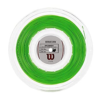 【中古】【39shop】【輸入品・未使用】ウィルソン(Wilson)★2017 リボルブ スピン 200Mロール ポリエステル(17y3m)硬式テニスガット / 1.25mm / グリーン(新古品)|アトリエ絵利奈