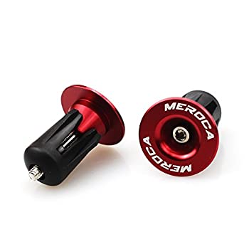 【中古】【インポート品・未当て嵌める】FOMTOR バーエンドプラグ 2個容器に並べる アルミニウムバーエンド ハンドルバーエンドプラグ ハンドルバーキャップ 赤ちょうちん挙げ句の果て 読み込む自動二輪車 マウンテ