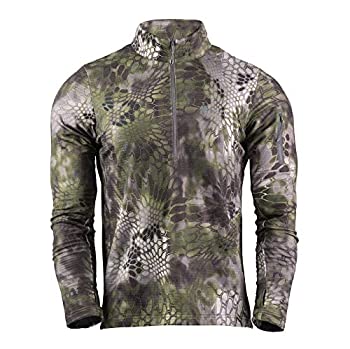 【中古】【輸入品・未使用】Kryptek Arma 1/2ジップ - フリース迷彩ハンティングスウェットシャツ (高度コレクション) L グレー