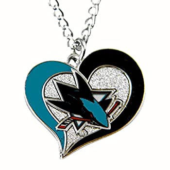 【中古】【輸入品・未使用】San Jose Sharks旋回ハートネックレス