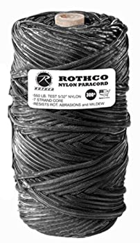 【中古】【インポート品・未当てはめる】Rothco ナイロンパラコード 黒いこと 300フート 550重量ポンド