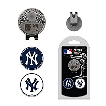 【中古】【輸入品・未使用】MLBキャップクリップ ゴルフボールマーカー2個付き no size レッド