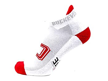 【中古】【輸入品・未使用】NCAA Ohio State BuckeyesメンズFootie Socks、レッドHeel/Toe