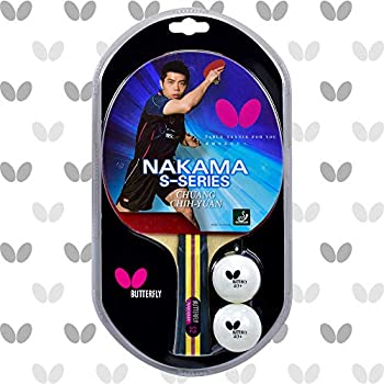 【中古】【輸入品・未使用】バタフライNakama s2カーボンブレードwith Sapphira 1.9?Rubbersテーブルテニスラケット