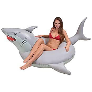 【中古】【輸入品・未使用】GoFloats 「グレートホワイトバイト」シャークパーティーチューブ 空気注入式ラフト ? 楽しいスイミングプール浮き輪 大人と子供用