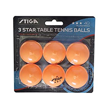 【中古】【輸入品・未使用】STIGA 3つ星 卓球ボール オレンジ