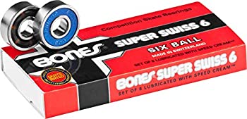 【中古】【39shop】【輸入品・未使用】BONES★BEARINGS 【ボーンズ】 スケートボード ベアリング SUPER SWISS 6BALL 【スーパースイス 6ボール】 スケボー sk8(新古品)|アトリエ絵利奈