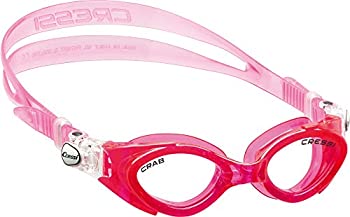 【中古】【インポート品・未当て嵌める】Cressi CRAB ケイ素樹脂製水浴びゴーグル 小わっぱ用 年算3 4 5 6 7 イタリア製 1946年今からの性質 水泳-スイミングゴーグル