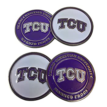 【中古】【輸入品・未使用】TCUゴルフボールマーカーセット( 4?) (両面\