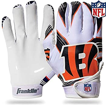【中古】【輸入品・未使用】Franklin Sports NFL チームライセンス認証 ユースフットボール レシーバー グローブ (ペア)