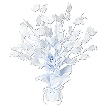 【中古】【39shop】【輸入品・未使用】White★Graduate Cap Graduation Gleam 'N Burst Centerpiece ホワイトキャップ大学院卒業煌き"Nバーストのセンターピース♪ハロウィン♪クリスマ（新古品）｜アトリエ絵利奈
