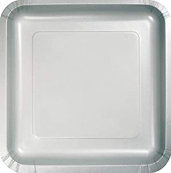 【中古】【輸入品・未使用】Shimmering Silver (Silver) Square Dinner Plates きらめく銀（シルバー）スクエアディナープレート♪ハロウィン♪クリスマス♪