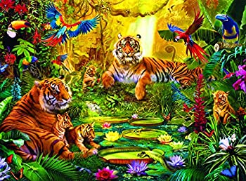 【中古】【輸入品・未使用】[バッファローゲーム]Buffalo Games Signature Series: Tiger Family in the Jungle 1000 Piece Jigsaw Puzzle by 1426 [並行輸入品]