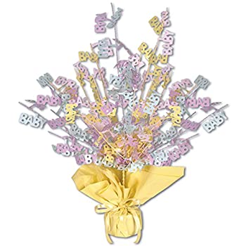 【中古】【輸入品・未使用】BeistleベビーシャワーGleam ' N Burst Centerpiece、15インチ