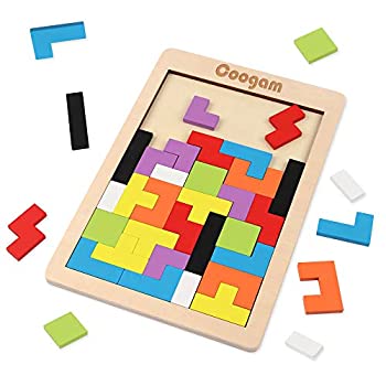 【中古】【輸入品・未使用】Coogam (クーガム) 木製 ブロックパズル 頭の体操 玩具 タングラム ジグソー 知能 カラフル 3D ロシアンブロック ゲーム STEM モンテッソーリ 教 11,880円