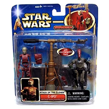 【中古】【輸入品・未使用】Star Wars Attack of the Clones C-3Po with Droid Factor Assembly Line
