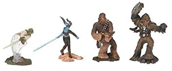 【中古】【インポート品・未当て嵌める】Star Wars Unleashed Battle 4 Pack Yoda Captain Tarfful Chewbacca and Aayla Secura