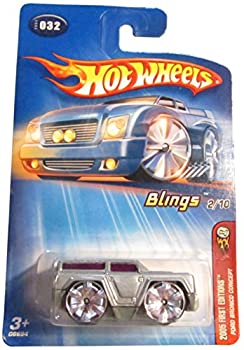 【中古】【インポート品・未当て嵌める】Mattel Hot Wheels 2005 First Editions 1:64 Scale Blings Silver Ford Bronco Concept Die Cast Car #032 車-乗り物のおもちゃ