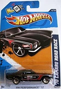 【中古】【インポート品・未当て嵌める】Hot Wheels 2012 \u002770 Camaro Road Race BLACK HW Performance \u002712 144/247. 1:64 Scale. 乗り物のおもちゃ-ミニカー・トイカー-おもちゃ