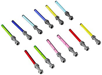 【中古】【インポート品・未当て嵌める】Lego Star Wars Lightsaber Lot of 12 Gray Hilt Purple Pink Red Green Yellow \u0026 Blue Lightsabers (Darth Vader Yoda
