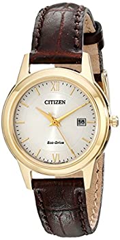 【中古】【輸入品・未使用】Citizen Women's FE1082-05A Stainless Steel Watch with Brown Band