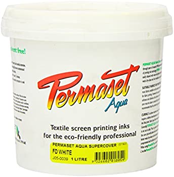 【中古】【39shop】【輸入品・未使用】Super★Cover Screenprinting Ink - First Down White Permaset Aqua Fabric Magic 1L by Armadillo Art(新古品)|アトリエ絵利奈