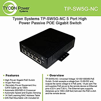 【中古】【39shop】【輸入品・未使用】Tycon★Systems TP-SW5G-NC 5 Port High Power Passive POE Gigabit Switch - 12-56V by "TYCON SYSTEMS INC"（新古品）｜アトリエ絵利奈