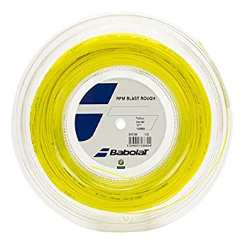 【中古】【インポート品・未当て嵌める】バボラ(Babolat) 硬式庭球 より糸 RPMブラジャー同盟罷工 気が大きい 125/130 (200m渦状文) BA243136 黄色 125
