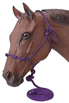 【中古】【インポート品・未当て嵌める】Tough 1 Poly Rope Halter W/Knots \u0026 4.3m Lead