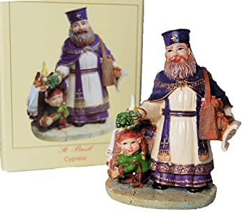 【中古】【輸入品・未使用】St Basil Cypress Santa Figurine