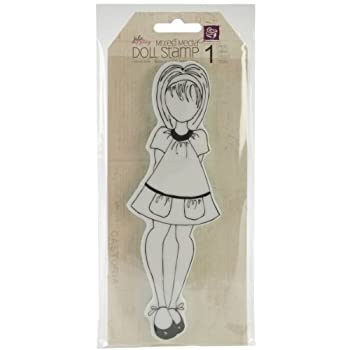 【中古】【輸入品・未使用】プリママーケティングdoll9???10150ミックスメディア人形しがみつくゴムスタンプ、人形withポケットドレス