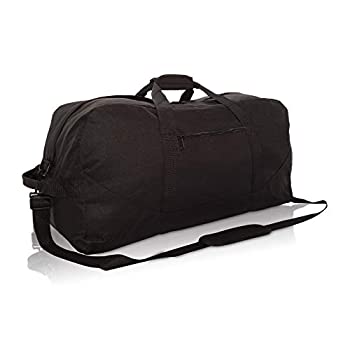 【中古】【輸入品・未使用】DALIX 25インチ Big Adventure 大きな ジム スポーツ ダッフル バッグ (ブラック グレー ネイビーブルー レッド 迷彩) X-Large ブラック