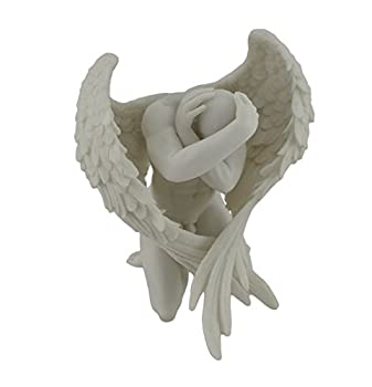 【中古】【輸入品・未使用】Resin Statues大理石ホワイトEmotionalヌードオス天使像5?x 6.5?X 5インチホワイトモデル# wu76019aa
