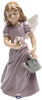 【中古】【輸入品・未使用】Cosmos Gifts 20860 Angel in Lavender Dress Holding Flowers Ceramic Figurine 5-3/8-Inch by Cosmos Gifts
