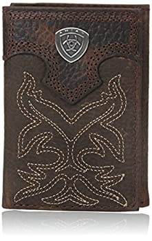 【中古】【39shop】【輸入品・未使用】Ariat★メンズ ブーツ 刺繍 三つ折り タン US サイズ: One Size カラー: ブラウン(新古品)|アトリエ絵利奈