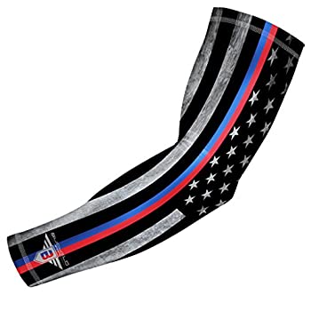 【中古】【39shop】【輸入品・未使用】Bucwild★Sports ファーストレスポンダー 米国旗 圧縮アームスリーブ ユース&大人サイズ 野球 バスケットボール フットボール UPF 50+に最適 (ス（新古品）｜アトリエ絵利奈