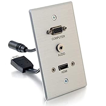 【中古】【インポート品・未当て嵌める】HDMI VGA 3.5MM SGL-GANG WP ALU 家電-その他