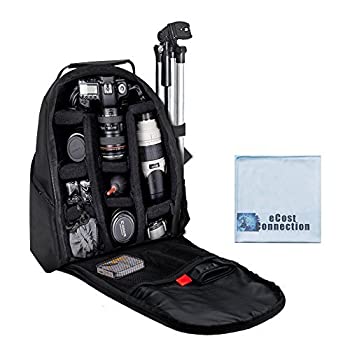 【中古】【インポート品・未当て嵌める】eCost BKP457 晴れ晴れしい 写真機/映像媒体 パッド付き添い人うしろ側風呂敷き包み SLR / DSLR 写真機用 マイクロファイバークロス付き添い人
