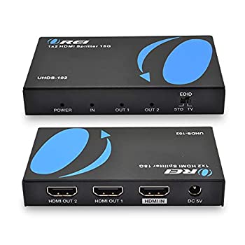 【中古】【輸入品・未使用】Orei 60ヘルツ@ Ultrahd 4K 1 X 2 HDMIスプリッタ1 2で4：4：4 8ビット - HDMI 2.0、HDCP 2.2、18 Gbpsの