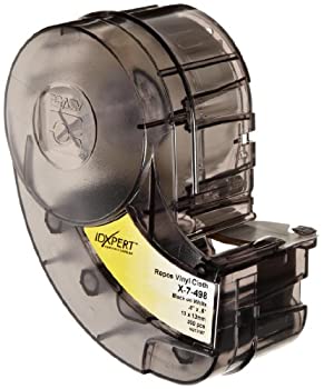 【中古】【輸入品・未使用】Brady X-7-498 IDXPERT 0.5 Height 0.5 Width B-498 Repositionable Vinyl Cloth Black On White Color Label (300 Per Cartridge) by Brady